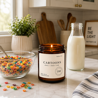 CARTOONS | Lemon, Orange & Sandalwood Coconut Wax Candle