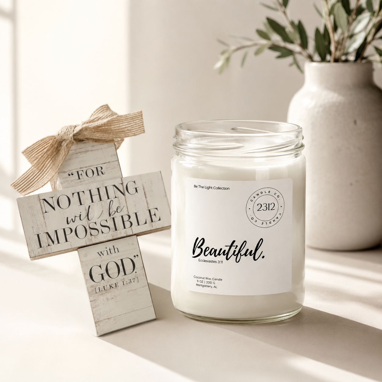 BEAUTIFUL | COCONUT, AMBER, & MUSK LUXURY COCONUT WAX CANDLE