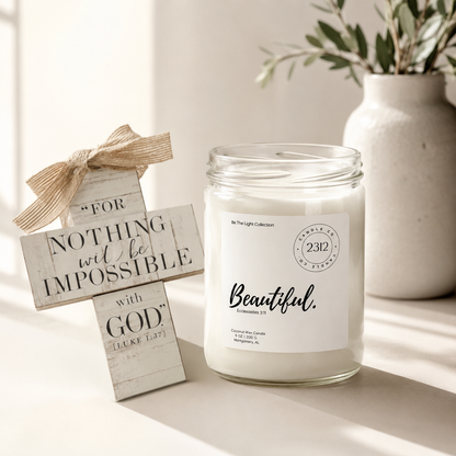 BEAUTIFUL | COCONUT, AMBER, & MUSK LUXURY COCONUT WAX CANDLE