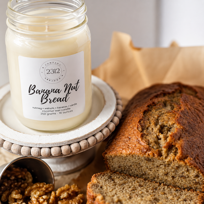Banana Nut Bread | Banana, Vanilla & Toasted Walnut Coconut Wax Candle 16 oz