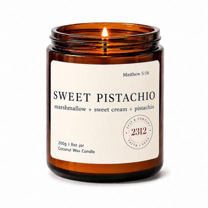 SWEET PISTACHIO | Marshmallow, Sweet Cream, & Pistachio Coconut Wax Candle