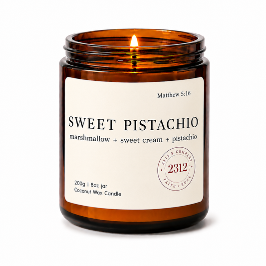 SWEET PISTACHIO | Marshmallow, Sweet Cream, & Pistachio Coconut Wax Candle