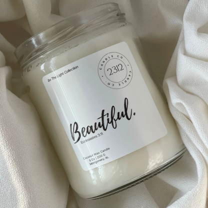 BEAUTIFUL | COCONUT, AMBER, & MUSK LUXURY COCONUT WAX CANDLE