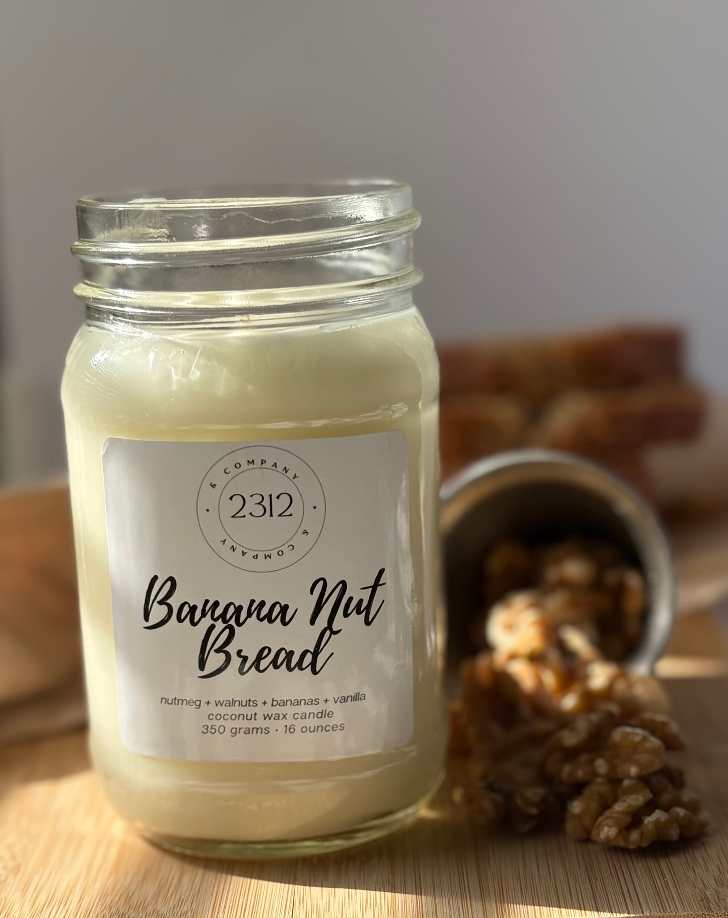 Banana Nut Bread Candle | Luxury Coconut Wax Candle | 16 oz