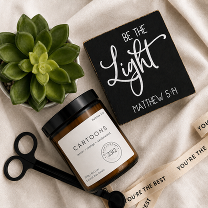 CARTOONS | Lemon, Orange & Sandalwood Coconut Wax Candle