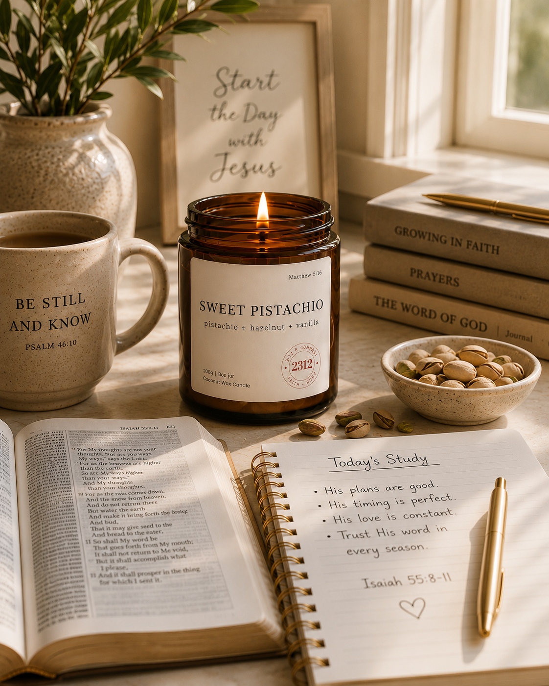 SWEET PISTACHIO | Marshmallow, Sweet Cream, & Pistachio Coconut Wax Candle