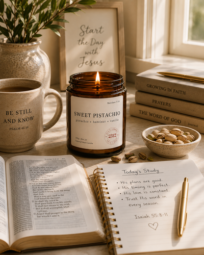 SWEET PISTACHIO | Marshmallow, Sweet Cream, & Pistachio Coconut Wax Candle