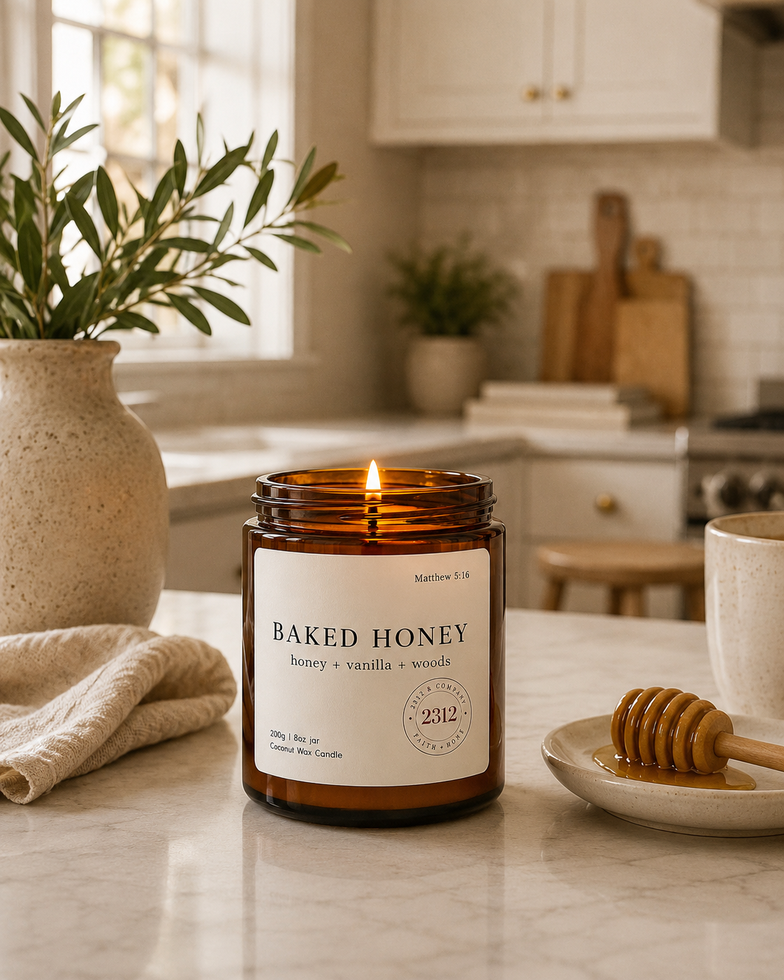 Baked Honey Coconut Wax Candle | Honey, Vanilla & Woods