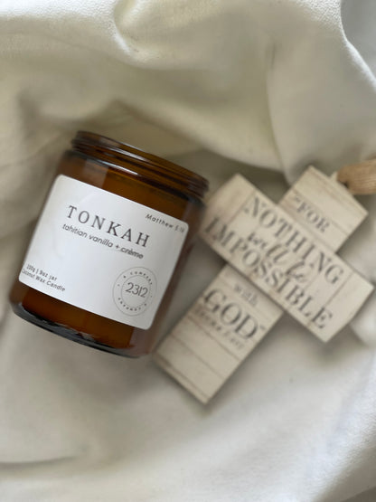 TONKAH | Tahitian Vanilla & Crème Coconut Wax Candle
